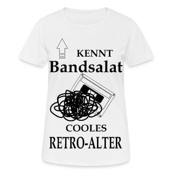 Bandsalat Retrokassette Kassette Retro - Frauen T-Shirt atmungsaktiv - Weiß - Vorne - AI Model Female 172 dark (172cm)