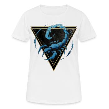 Skorpion-Wasserzeichen – Tierkreis von Kék-Ina - Frauen T-Shirt atmungsaktiv - Weiß - Vorne - AI Model Female 172 dark (172cm)