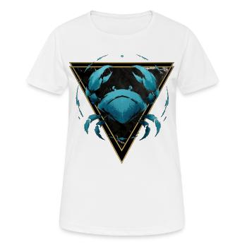 Wasserzeichen des Krebses – Tierkreis von Kék-Ina - Frauen T-Shirt atmungsaktiv - Weiß - Vorne - AI Model Female 172 dark (172cm)
