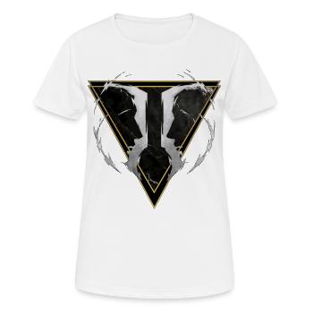 Zwillinge Luftzeichen – Tierkreis von Kék-Ina - Frauen T-Shirt atmungsaktiv - Weiß - Vorne - AI Model Female 172 dark (172cm)