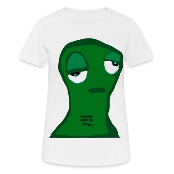 Politik Frust genervt  - Frauen T-Shirt atmungsaktiv - Weiß - Vorne - AI Model Female 172 dark (172cm)