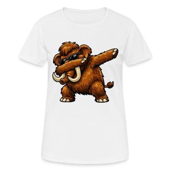 Dabbing Mammoth - Women's Breathable T-Shirt - white - Front - AI Model Female 172 dark (172cm)