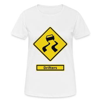 Drifters-Schild - Frauen T-Shirt atmungsaktiv - Weiß - Vorne - AI Model Female 172 dark (172cm)