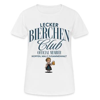 Lecker Bierchen Club - Frauen T-Shirt atmungsaktiv - Weiß - Vorne - AI Model Female 172 dark (172cm)
