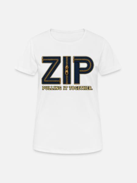 ZIP – Embrace Everything | A play on words with a castle - Women's Breathable T-Shirt - white