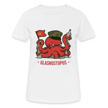 Sowjetisch Oktopus Glasnostopus - Frauen T-Shirt atmungsaktiv - Weiß - Vorne - AI Model Female 172 dark (172cm)