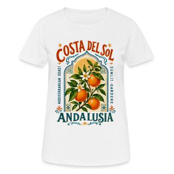 Andalucia Costa del Sol Design - Women's Breathable T-Shirt - white - Front - AI Model Female 172 dark (172cm)