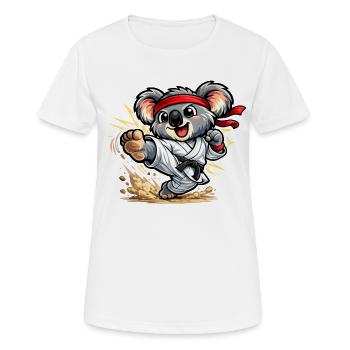 Süßer Koala macht Karate - Frauen T-Shirt atmungsaktiv - Weiß - Vorne - AI Model Female 172 dark (172cm)