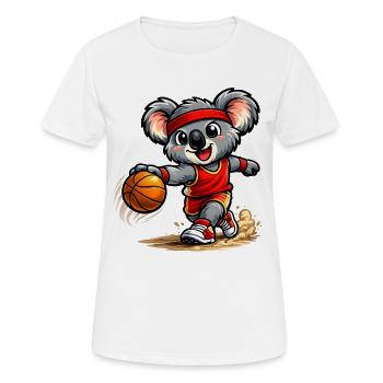 Süßer Koala spielt Basketball - Frauen T-Shirt atmungsaktiv - Weiß - Vorne - AI Model Female 172 dark (172cm)