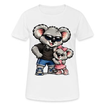 Süßer Koala – Großer Bruder - Frauen T-Shirt atmungsaktiv - Weiß - Vorne - AI Model Female 172 dark (172cm)