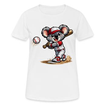 Koala Baseball - Frauen T-Shirt atmungsaktiv - Weiß - Vorne - AI Model Female 172 dark (172cm)