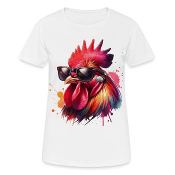 Hahn Motiv - Frauen T-Shirt atmungsaktiv - Weiß - Vorne - AI Model Female 172 dark (172cm)
