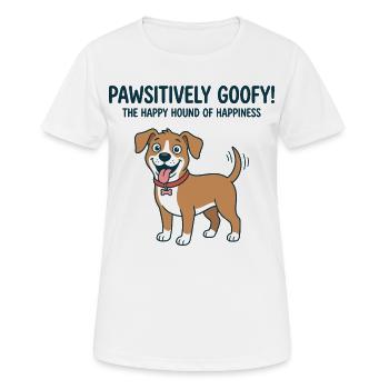 Pawsitively Goofy Dog Spaß - Frauen T-Shirt atmungsaktiv - Weiß - Vorne - AI Model Female 172 dark (172cm)