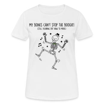 Skeleton Dances Boogie - Women's Breathable T-Shirt - white - Front - AI Model Female 172 dark (172cm)