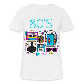 Retro Neon 80er Spielhalle - Frauen T-Shirt atmungsaktiv - Weiß - Vorne - AI Model Female 172 dark (172cm)