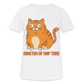 Meister der Schlafzeit-Katze - Frauen T-Shirt atmungsaktiv - Weiß - Vorne - AI Model Female 172 dark (172cm)