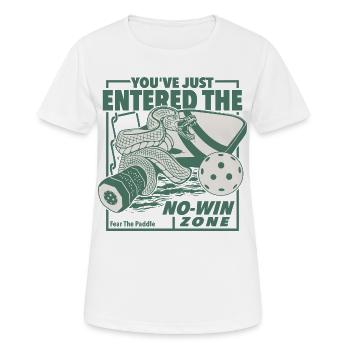 Pickleball - you've just entered the no-win zone.  - Frauen T-Shirt atmungsaktiv - Weiß - Vorne - AI Model Female 172 dark (172cm)