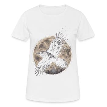 Rabe Raben - Frauen T-Shirt atmungsaktiv - Weiß - Vorne - AI Model Female 172 dark (172cm)