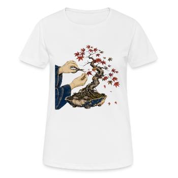 Zen-Bonsai-Fingerarbeit - Frauen T-Shirt atmungsaktiv - Weiß - Vorne - AI Model Female 172 dark (172cm)