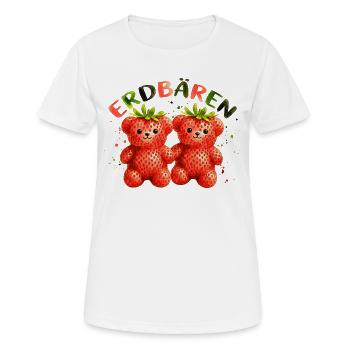 Erdbären Süßes Erdbeere Bären Wortspiel Design - Frauen T-Shirt atmungsaktiv - Weiß - Vorne - AI Model Female 172 dark (172cm)