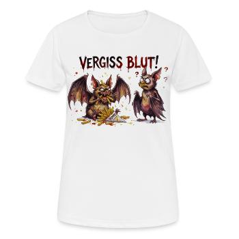 Vergiss Blut Pommes Fledermaus Halloween Design - Frauen T-Shirt atmungsaktiv - Weiß - Vorne - AI Model Female 172 dark (172cm)