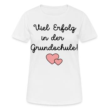 Einschulung Grundschule Schulkind - Frauen T-Shirt atmungsaktiv - Weiß - Vorne - AI Model Female 172 dark (172cm)