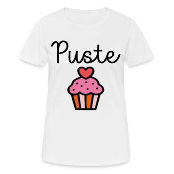 Pustekuchen - Kuchen Pusten - Frauen T-Shirt atmungsaktiv - Weiß - Vorne - AI Model Female 172 dark (172cm)