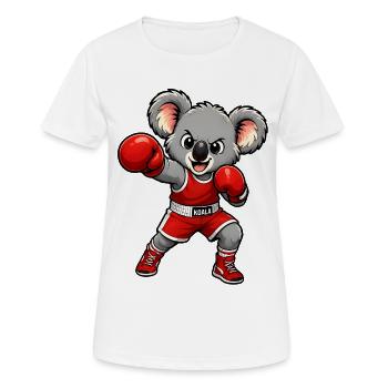 Süßer Koala boxt - Frauen T-Shirt atmungsaktiv - Weiß - Vorne - AI Model Female 172 dark (172cm)