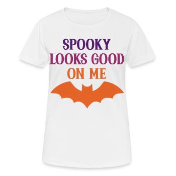 Spooky steht mir gut am Bat-Tee - Frauen T-Shirt atmungsaktiv - Weiß - Vorne - AI Model Female 172 dark (172cm)