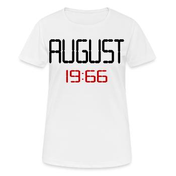 60. Geburtstag August 1966 - Frauen T-Shirt atmungsaktiv - Weiß - Vorne - AI Model Female 172 dark (172cm)