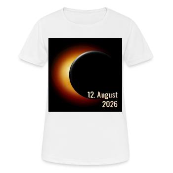 Spanien Sonnenfinsternis 2026 - Frauen T-Shirt atmungsaktiv - Weiß - Vorne - AI Model Female 172 dark (172cm)