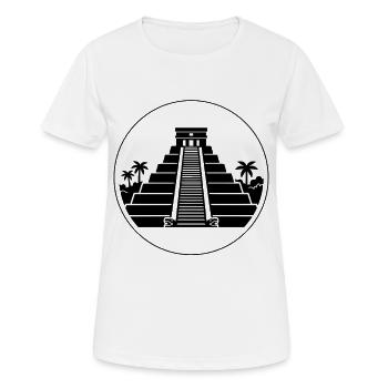 Pyramide El Castillo Chichén Itzá Mexiko - Frauen T-Shirt atmungsaktiv - Weiß - Vorne - AI Model Female 172 dark (172cm)