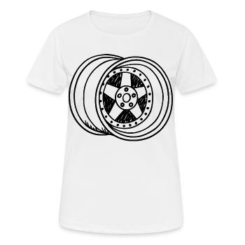 Felge - Frauen T-Shirt atmungsaktiv - Weiß - Vorne - AI Model Female 172 dark (172cm)