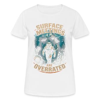 Berufstaucher Industrietaucher - Frauen T-Shirt atmungsaktiv - Weiß - Vorne - AI Model Female 172 dark (172cm)