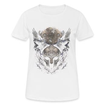 Rabe Raben Wikinger - Frauen T-Shirt atmungsaktiv - Weiß - Vorne - AI Model Female 172 dark (172cm)