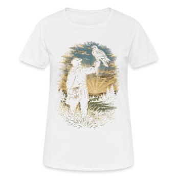 Falknerei Falkner - Frauen T-Shirt atmungsaktiv - Weiß - Vorne - AI Model Female 172 dark (172cm)