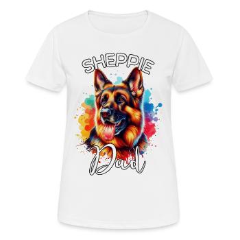 Deutscher Schäferhund Papa - Frauen T-Shirt atmungsaktiv - Weiß - Vorne - AI Model Female 172 dark (172cm)
