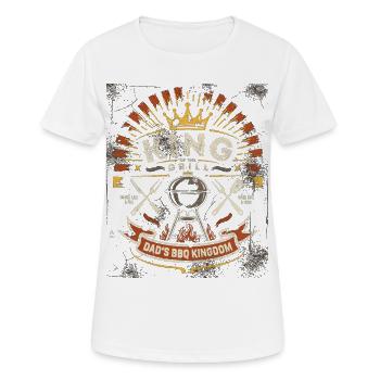 King of the Grill: Dad's BBQ Kingdom - Frauen T-Shirt atmungsaktiv - Weiß - Vorne - AI Model Female 172 dark (172cm)