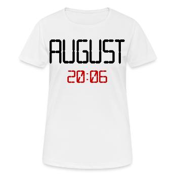 August 2006, 20. Geburtstag - Frauen T-Shirt atmungsaktiv - Weiß - Vorne - AI Model Female 172 dark (172cm)