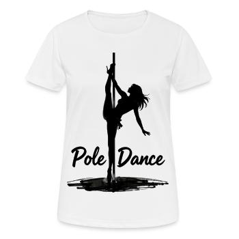 Pole Dance Silhouette – Ästhetische Kunst - Frauen T-Shirt atmungsaktiv - Weiß - Vorne - AI Model Female 172 dark (172cm)