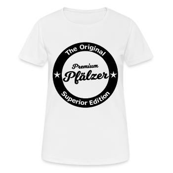 Pfälzer Stolz: Niemand ist perfekt - Frauen T-Shirt atmungsaktiv - Weiß - Vorne - AI Model Female 172 dark (172cm)