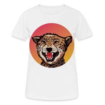Farbenfrohes Leopard Design im Retro Look - Frauen T-Shirt atmungsaktiv - Weiß - Vorne - AI Model Female 172 dark (172cm)