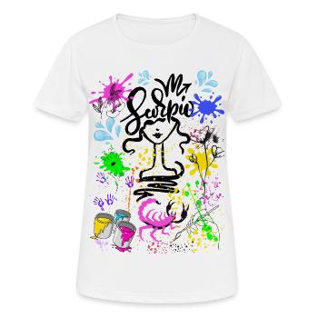 Skorpion-Frau – Astrologiegeschenk - Frauen T-Shirt atmungsaktiv - Weiß - Vorne - AI Model Female 172 dark (172cm)