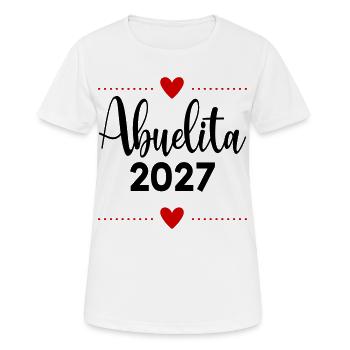 Granny Abuelita 2027, Spanien - Frauen T-Shirt atmungsaktiv - Weiß - Vorne - AI Model Female 172 dark (172cm)
