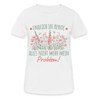 Rentnerin Wildblumen Abschied Kollegin Rente - Frauen T-Shirt atmungsaktiv - Weiß - Vorne - AI Model Female 172 dark (172cm)