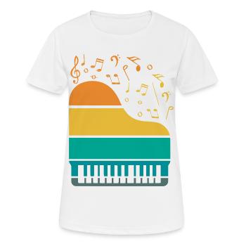 Piano Piano Musician Gift Gift Idea - Women's Breathable T-Shirt - white - Front - AI Model Female 172 dark (172cm)