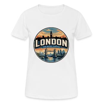 London Tower Bridge Royal Capital Badge - Frauen T-Shirt atmungsaktiv - Weiß - Vorne - AI Model Female 172 dark (172cm)