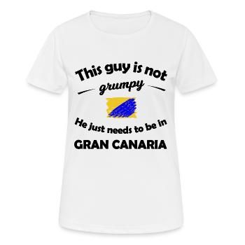 Éclat de couleur Drapeau de Gran Canaria - T-shirt respirant Femme - blanc - Devant - AI Model Female 172 dark (172cm)