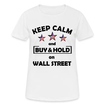 Three stars with US flag Wall Street - Women's Breathable T-Shirt - white - Front - AI Model Female 172 dark (172cm)