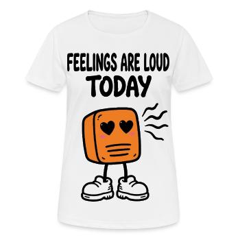 Heute sind alle zu laut - Frauen T-Shirt atmungsaktiv - Weiß - Vorne - AI Model Female 172 dark (172cm)